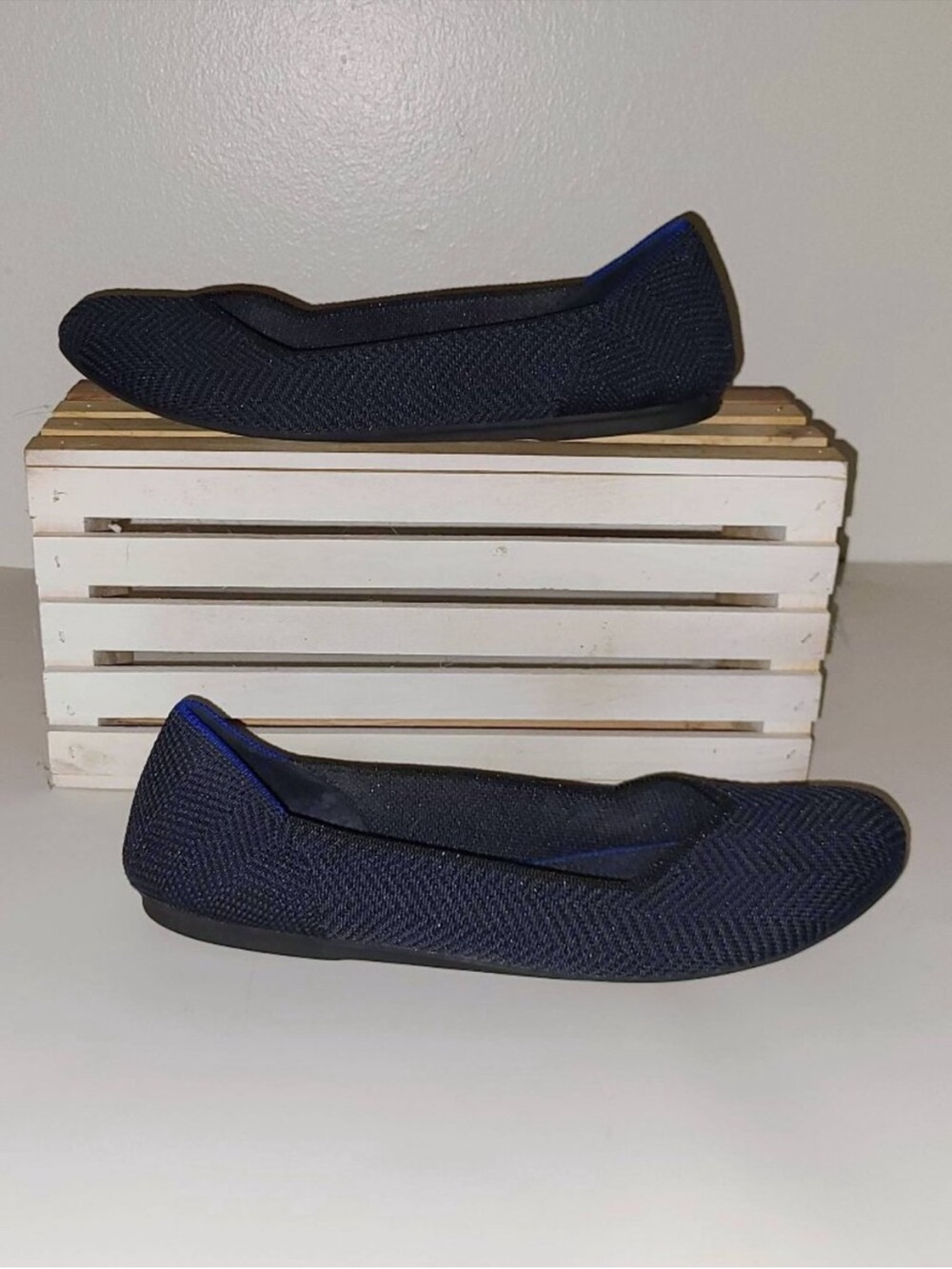 ROTHY'S The Flat Blue Flats, Size 9 - Picture 2 of 5
